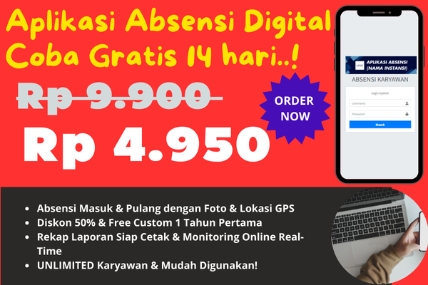 Aplikasi Absensi Digital Termurah - Paket Pro BSIMandiri